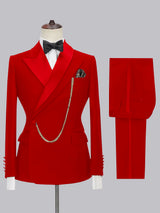 Men's Suits 2 Pieces Slim Fit Peaked Lapel Business Trip Outfit