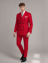 Men's Suits 2 Pieces Tailored Fit Three Buttons Groom Outfit Timeless Elegance