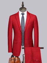 Men's Suits 2 Pieces Tailored Fit Two Buttons Elegant Formal Wear for Special Occasions