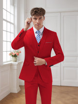 Men's Suits 3 Pieces Modern Style One Button Groom Outfit for Elegant Ceremonies