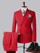 Men's Suits 3 Pieces Slim Fit Double Breasted Groom Outfit