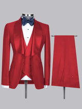 Men's Suits 3 Pieces Slim Fit One Button Elegant Formal Look Wedding Day Outfit