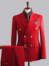 Men's Suits 3 Pieces Tailored Fit Double Breasted Groom Outfit All Season Wear