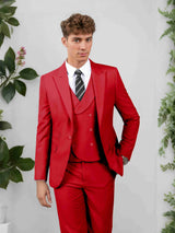 Men's Suits 3 Pieces Tailored Fit One Button Wedding Outfits Elegant Formal Wear