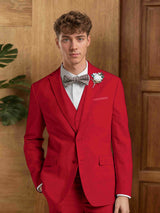 Men's Suits 3 Pieces Tailored Fit Two Buttons Wedding Groom Formal Wear