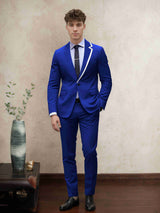 Men's Suits 2 Pieces Tailored Fit Two Buttons Wedding Groom Outfit