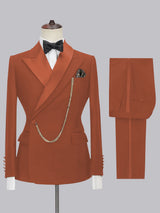 Men's Suits 2 Pieces Slim Fit Peaked Lapel Business Trip Outfit
