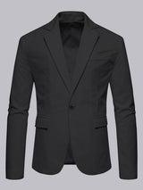Men's Blazer Classic Fit Notch Lapel One Button Casual Wedding Jacket