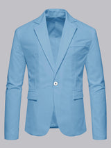 Men's Blazer Classic Fit Notch Lapel One Button Casual Wedding Jacket