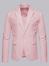 Men's Blazer Classic Fit Notch Lapel One Button Casual Wedding Jacket