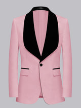 Men's Blazer Slim Fit Shawl Lapel One Button Formal Jacket for Wedding and Events