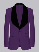 Men's Blazer Slim Fit Shawl Lapel One Button Formal Jacket for Wedding and Events