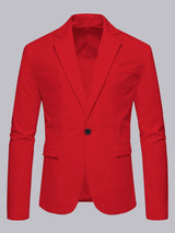 Men's Blazer Classic Fit Notch Lapel One Button Casual Wedding Jacket