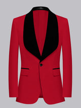 Men's Blazer Slim Fit Shawl Lapel One Button Formal Jacket for Wedding and Events