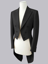 Men's Jacket Slim Fit Double Breasted Peak Lapel Classic Tuxedo Tailcoat Formal Event