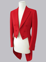 Men's Jacket Slim Fit Double Breasted Peak Lapel Classic Tuxedo Tailcoat Formal Event