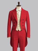 Men's Suit 3 Pieces Slim Fit Double Breasted Tailcoat Tuxedo Suit Set for Formal Occasion
