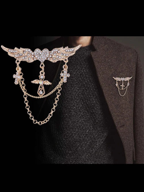 Modern Gold Men’s Lapel Pin Luxury Suit Brooch for Wedding & Formal Wear