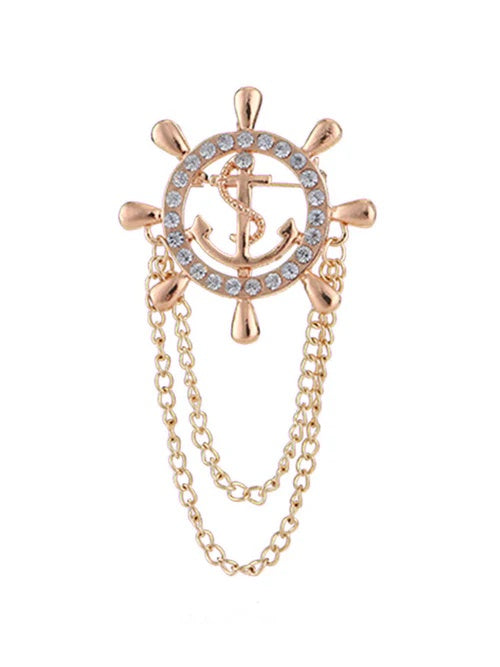Modern Gold Men’s Lapel Pin Luxury Suit Brooch for Wedding & Formal Wear