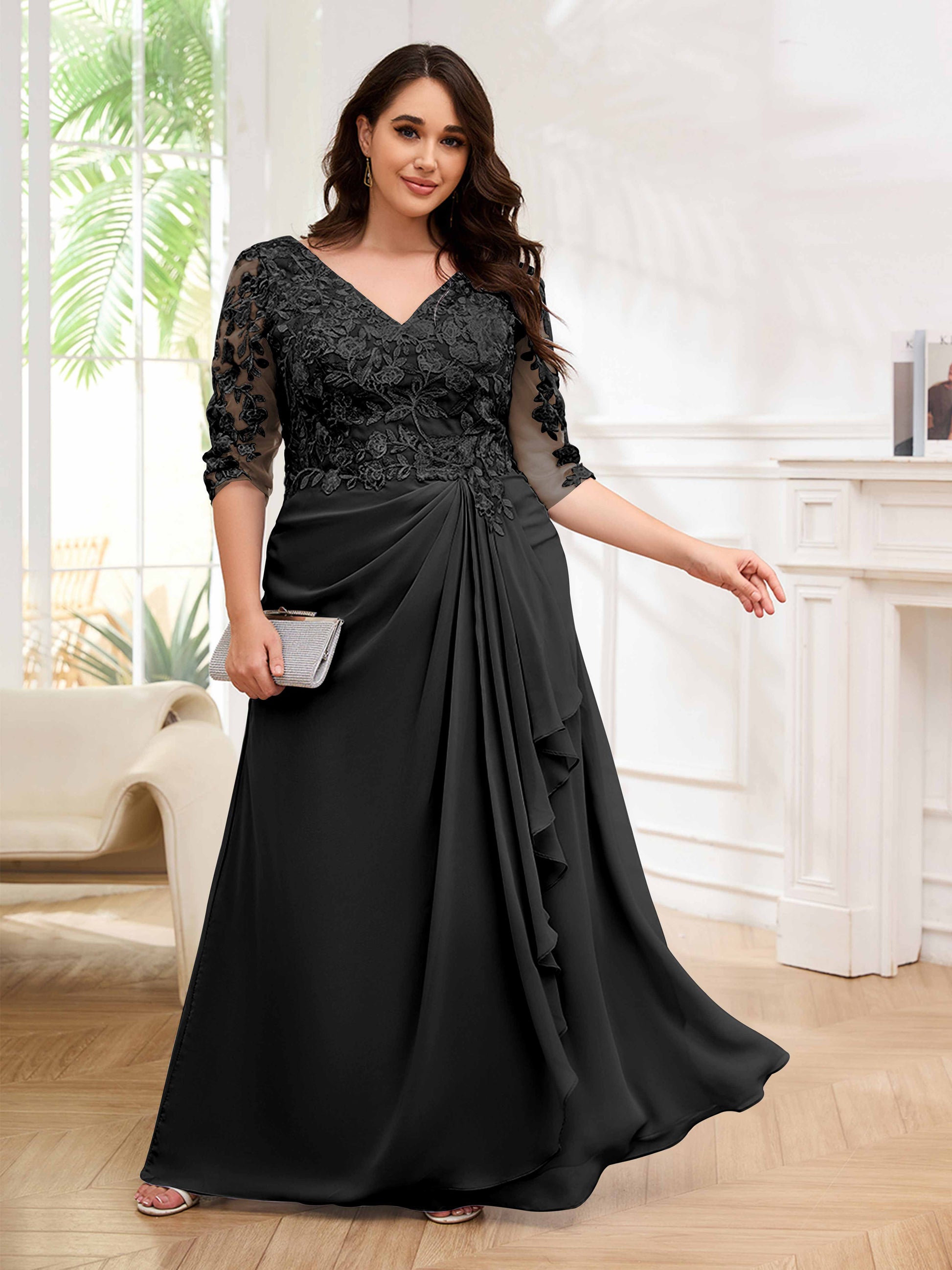Ornate V-Neck Ruched Lace Up Floor Length Plus Size Mother Of The Brid mollyevers.com Ornate V-Neck Ruched Lace Up Floor Length Plus Size Mother Of The Brid mollyevers.com