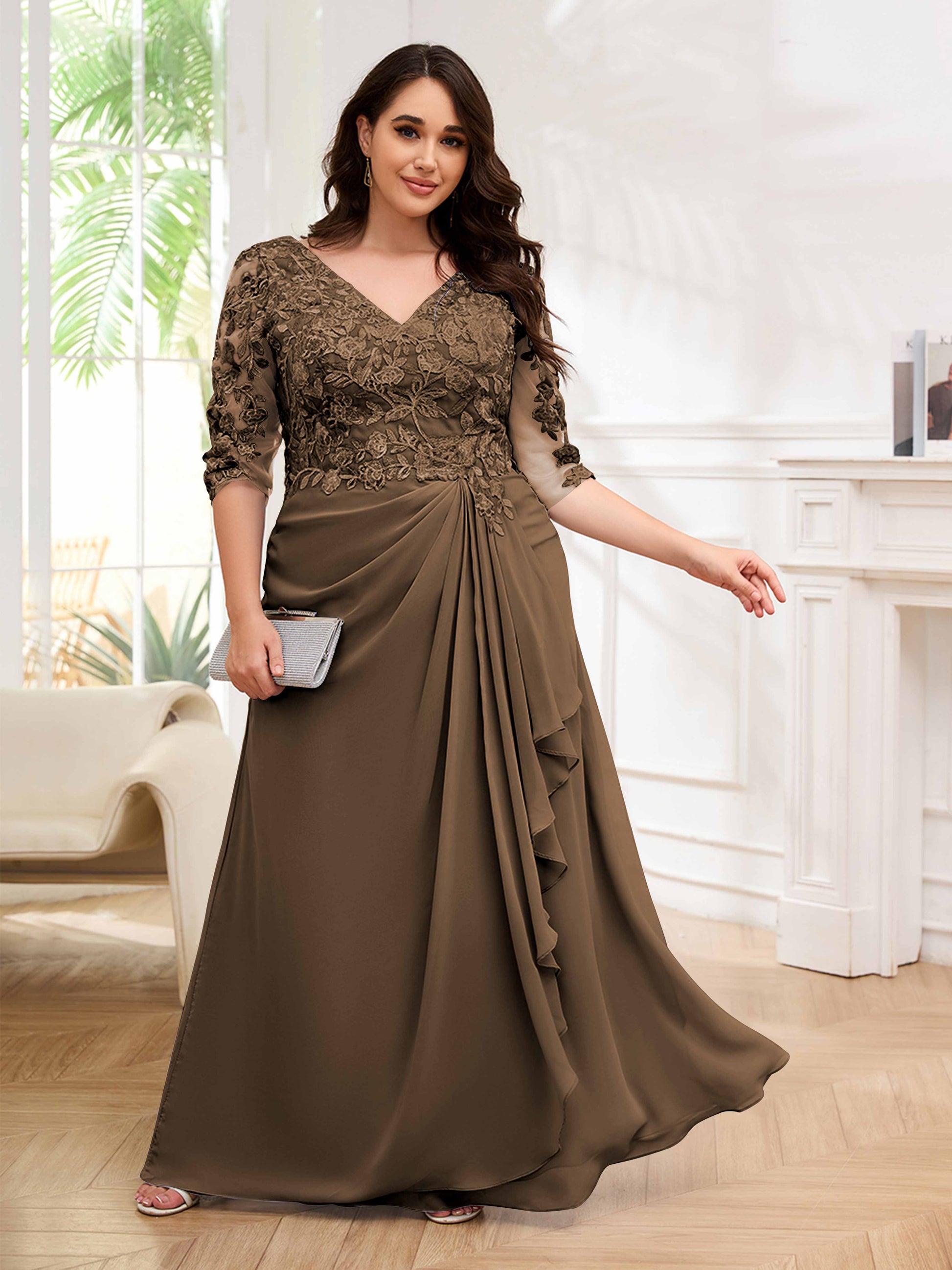 Ornate V-Neck Ruched Lace Up Floor Length Plus Size Mother Of The Brid mollyevers.com Ornate V-Neck Ruched Lace Up Floor Length Plus Size Mother Of The Brid mollyevers.com