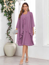 Radiant A-Line Two Pieces Chiffon Mother Of The Bride Dresses