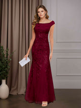 Sheath Lace Mother of the Bride Dress Round Neck Short Sleeves Floor Length with Appliques