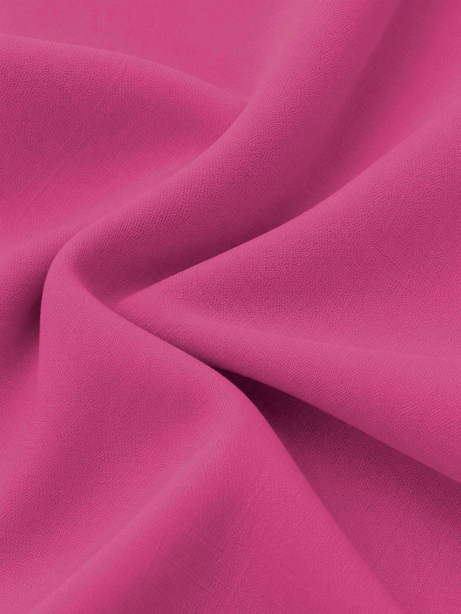 Hot Pink Slim Fit Notch Lapel Three Buttons Elegant Ceremony Style Women's Blazer