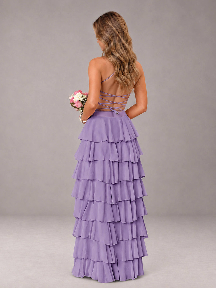 Tahiti Sweetheart Neck Spaghetti Straps Pleated Floor Length Bridesmaid Dress