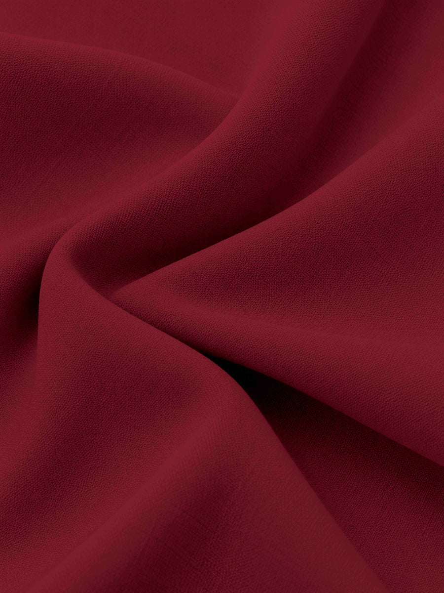 Burgundy Tailored Fit Notch Lapel Double Breasted Women's Blazer
