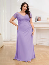 Time-honored Sheath Ruched Chiffon Floor Length Plus Size Mother Of The Bride Dresses