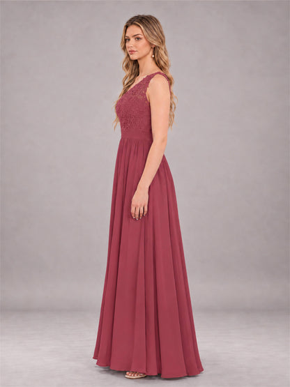 Cinnamon Rose Trendy Lace Appliques One Shoulder Chiffon Bridesmaid Dress With Pockets