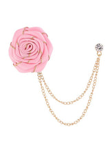 Trendy Men’s Rose Flower Lapel Pin Stylish Suit Brooch Accessory