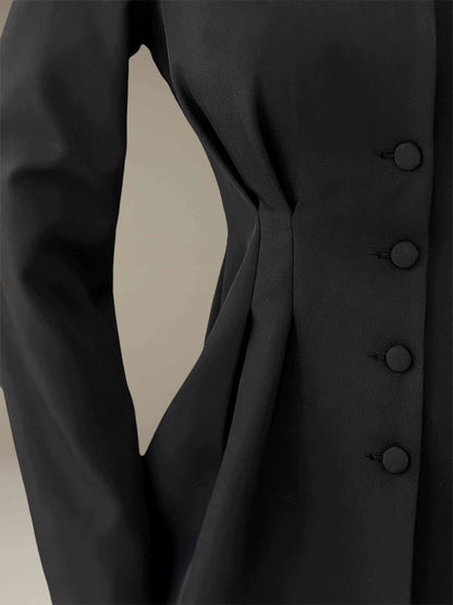 Women's Blazer Slim Fit Single Breasted Four Buttons for Everyday Wear