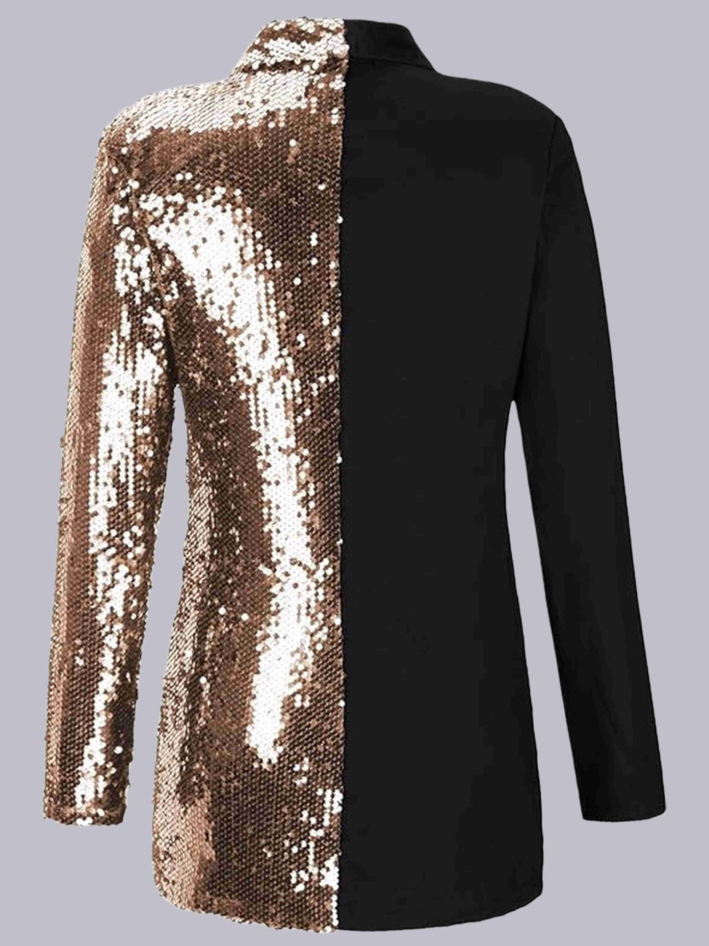 Women's Blazer Tailored Fit Double Breasted Sequined Prom Confident Night Style