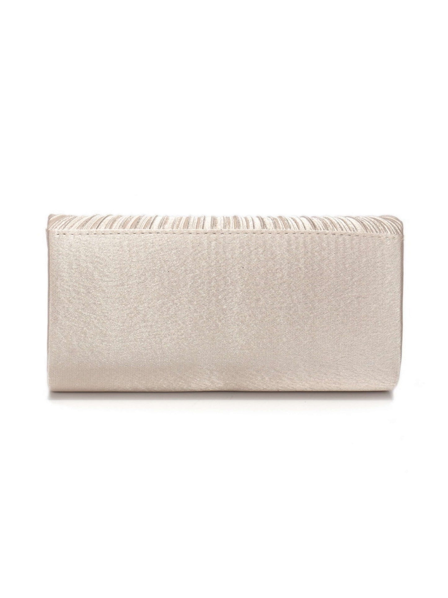 Women's Elegant Pleated Satin Clutch Purse with Chain for Wedding & Special Occasions