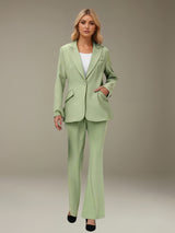 Women's Suits 2 Pieces Regular Fit Peak Lapel One Button Smart & Confident for Formal Events