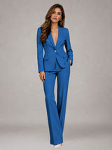 Women's Suits 2 Pieces Slim Fit One Button Suits for Commuting