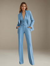Women's Suits 3 Pieces Tailored Fit Single-Breasted Effortless Office Style