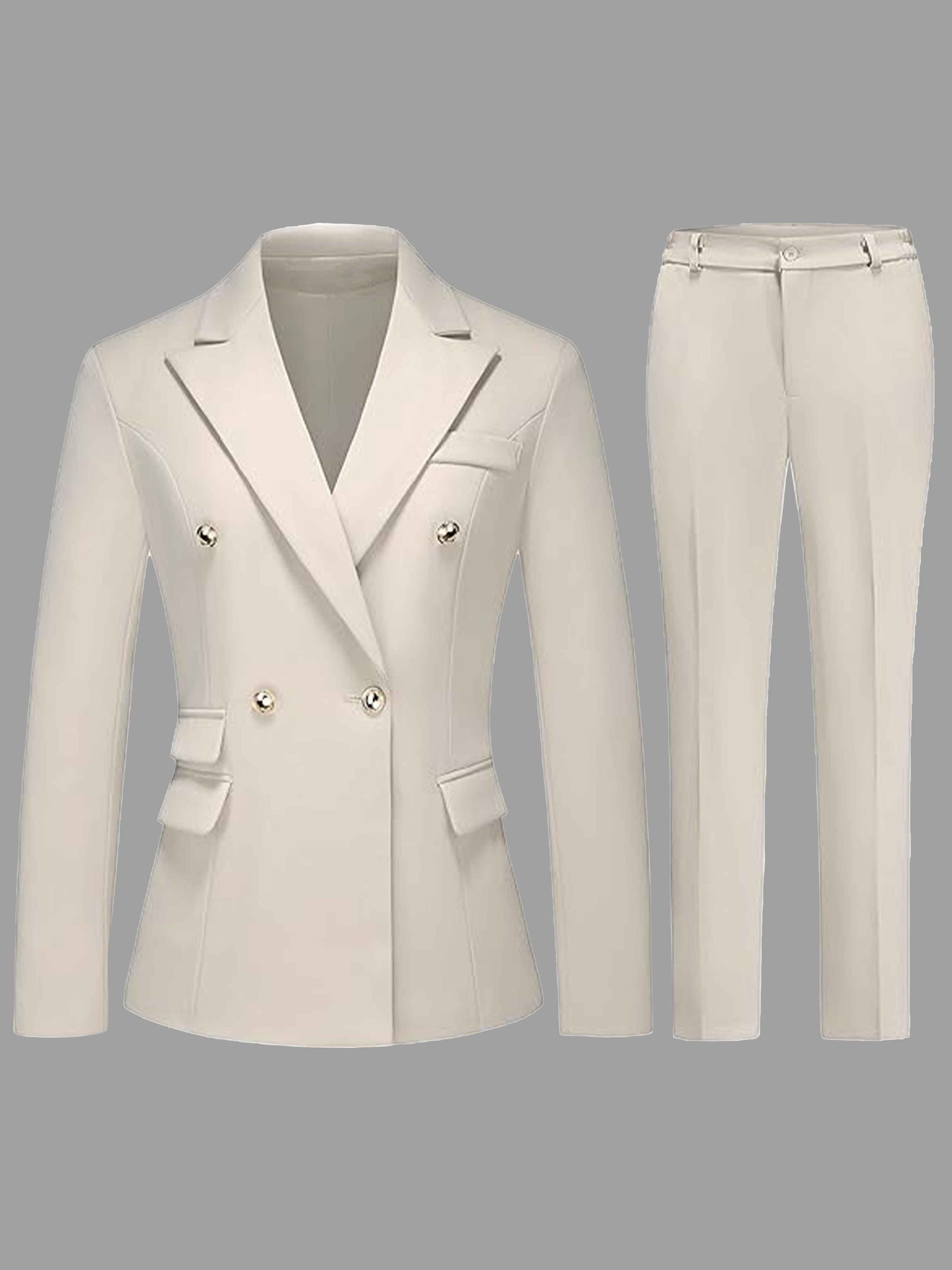 Women's Suits 2 Pieces Regular Fit Uni Double Breasted for Everyday Elegance