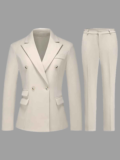 Women's Suits 2 Pieces Regular Fit Uni Double Breasted for Everyday Elegance
