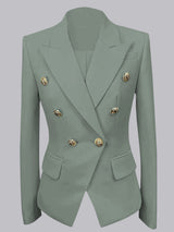Women's Blazer Slim Fit Double Breasted Elevated Elegance Look