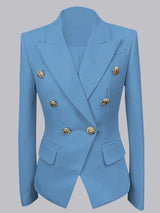 Women's Blazer Slim Fit Double Breasted Elevated Elegance Look