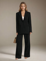 Women's Suits 2 Pieces Regular Fit One Button Suits for Business Casual