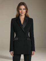 Women's Suits Slim Fit Double Breasted Blazer for Everyday Elegance
