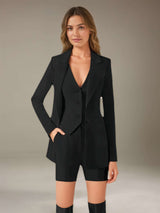 Women's Suits 2 Pieces Slim Fit Notched Lapel One Button Suits for Professional Women