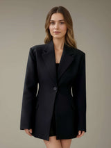 Women's Suits Tailored Fit One Button Blazer for Work & Events