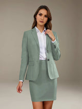 Women's Suits 2 Pieces Tailored Fit Two Button Suit Dress