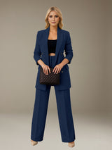 Women's Suits 2 Pieces Regular Fit Notch Lapel Sets for Professional Style