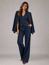 Women's Suits 3 Pieces Tailored Fit Elegant Suits for Business Casual
